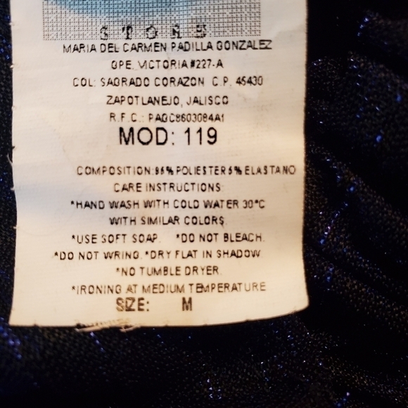 ZATA Blouse Metallic Sparkles and Puffed Sleeves Size M - Picture 5 of 9